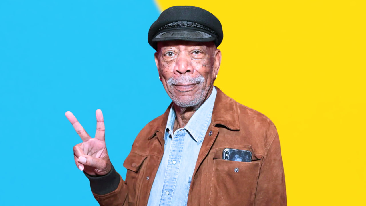 The mystery of the glove that never seems to get off Morgan Freeman