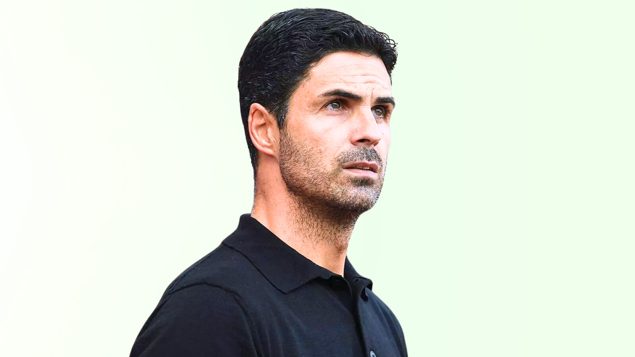 Arteta dances with emotion and earns a touchline encore, a yellow card.